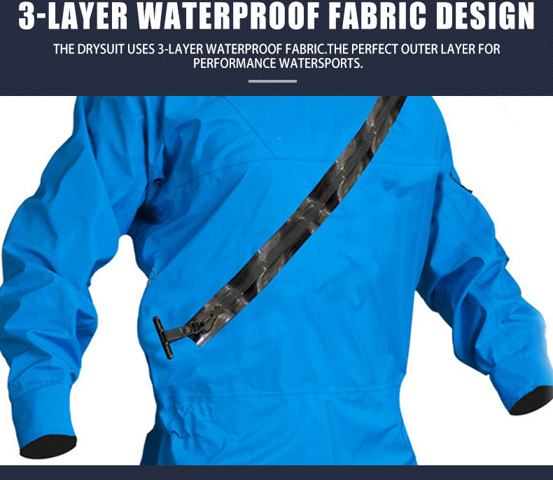 LKVER Men's Kayak Dry Suit Surf 4-layer Waterproof Fabrics